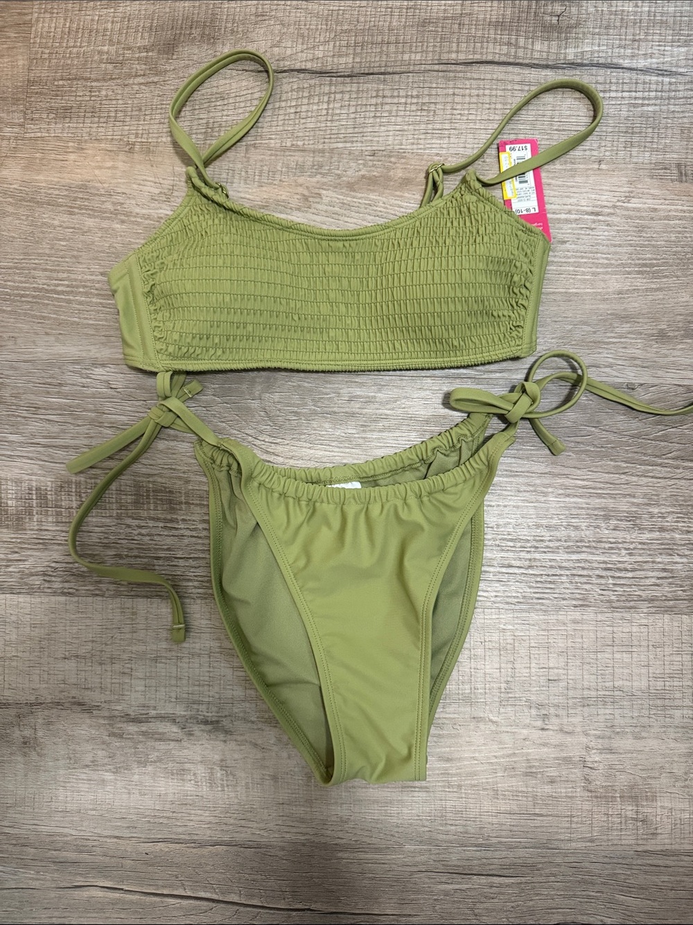 Target Olive Green Smocked Bikini Set